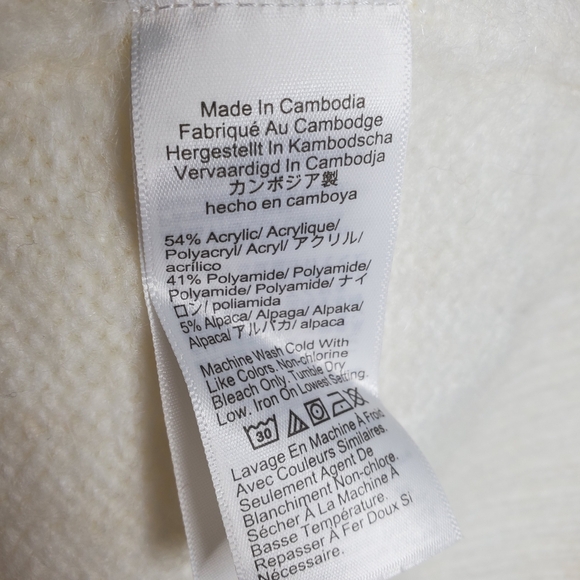 JCrew Alpaca Blend Brushed Crew Cream Cozy Sweater Medium Women #236 - Picture 5 of 5